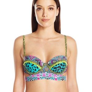Betsey Johnson Sz L Arabian Nights Swimsuit top